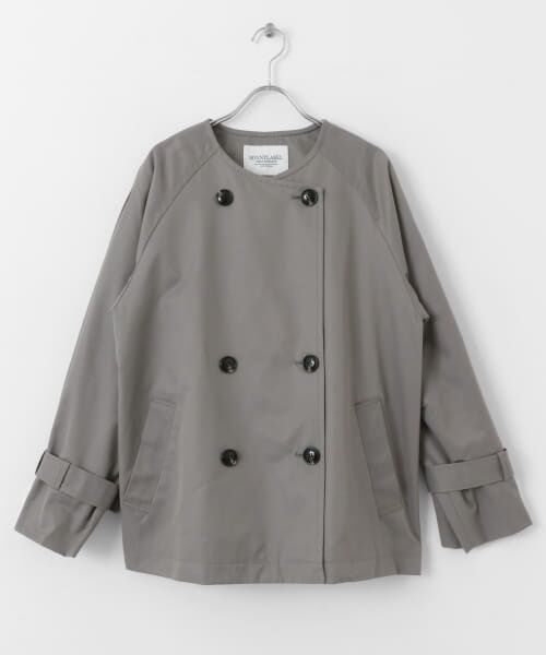新品タグ付き サニーレーベル 撥水ノーカラーショートトレンチコート ベージュ URBAN RESEARCH Sonny Label トレンチコート コート 撥水