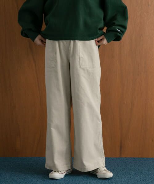 ＊＊Sonny Label / サニーレーベル その他パンツ | コーデュロイベイカーイージーパンツ（アイボリー）