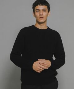 ウォッシャブルウール混ニットプルオーバー