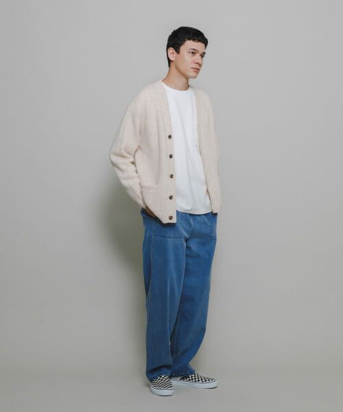 【完売品】LORENZONI ウォッシャブルウール 春夏 アイボリー BR LORENZONI ウォッシャブルウール クルーネック ニット