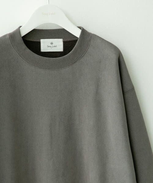＊＊Sonny Label / サニーレーベル スウェット | フェイクスウェード裏起毛プルオーバー（チャコール）