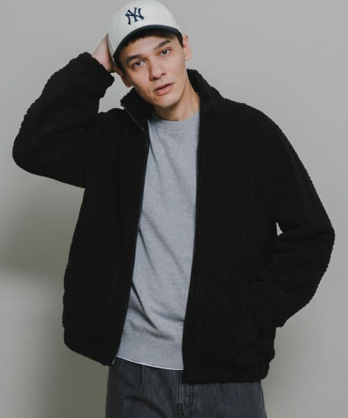 ＊＊Sonny Label / サニーレーベル ブルゾン | ボアフリーススタンドブルゾン（ブラック）