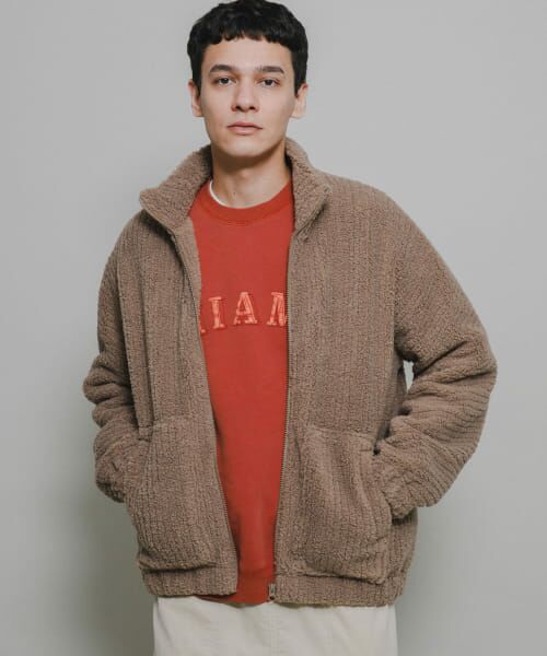 ＊＊Sonny Label / サニーレーベル ブルゾン | ボアフリーススタンドブルゾン（モカ）