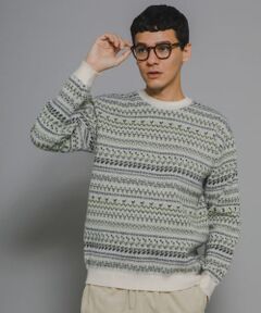 フェアアイル柄ニットプルオーバー