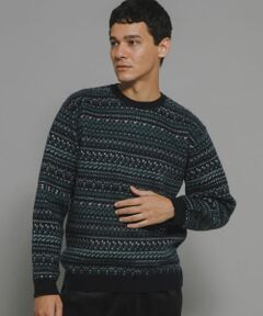 フェアアイル柄ニットプルオーバー