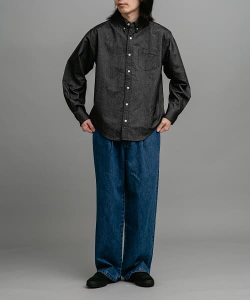 新品Rough & Swell ブラックボタンダウンシャツ 新品Rough & Swell ブラックボタンダウンシャツ Rough & Swell