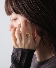 Lapuis　Line Coil Heart リング