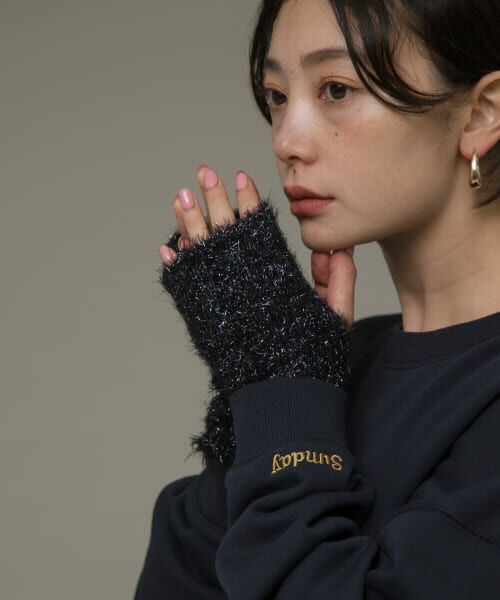 ＊＊Sonny Label / サニーレーベル 手袋 | CONTROL FREAK　ラメフェザーグローブ（ブラック）