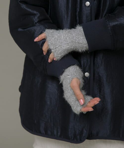 ＊＊Sonny Label / サニーレーベル 手袋 | CONTROL FREAK　ラメフェザーグローブ（グレー）