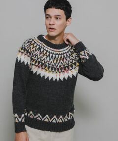 ノルディック柄ニットプルオーバー