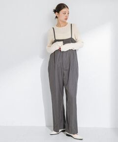 ピンストライプベアサロペット