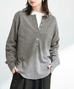 『WEB限定』ワッフルヘンリーネックプルオーバー