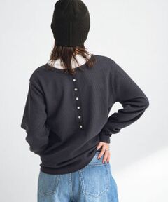 『WEB限定』ワッフルヘンリーネックプルオーバー