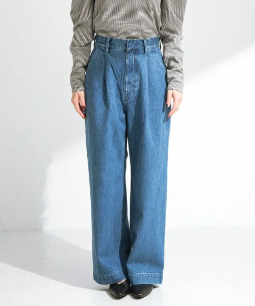 lautashi タックデニムパンツ 美品　レア アシメタックデニムパンツ 通販【ニッセン】