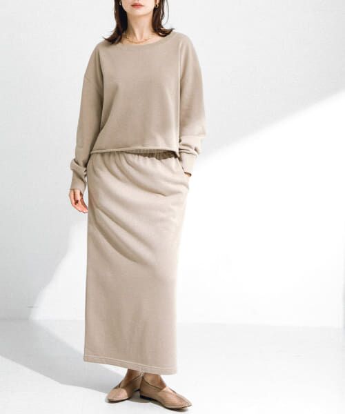 セール】 『WEB/一部店舗限定』ラメ裏毛スウェット&スカート