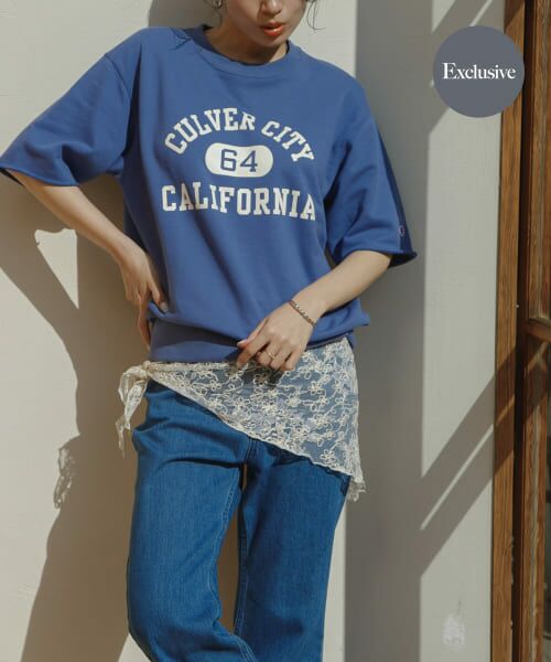 セール】 『別注』Champion×Sonny Label ロゴスウェットTシャツ