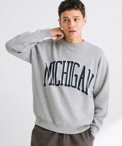 スウェットライクロゴニットプルオーバー