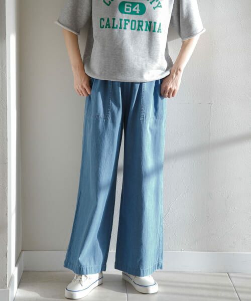 デニムブルー ベイカーイージーパンツ サイズ36 デニムブルー ベイカーイージーパンツ サイズ36 URBAN RESEARCH