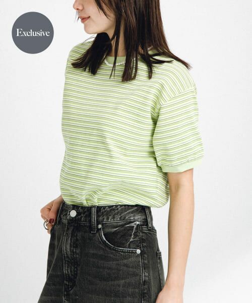 ＊＊Sonny Label / サニーレーベル Tシャツ | 『別注』STAR&STRIPE×Sonny Label　マルチボーダーTシャツ（グリーン系）