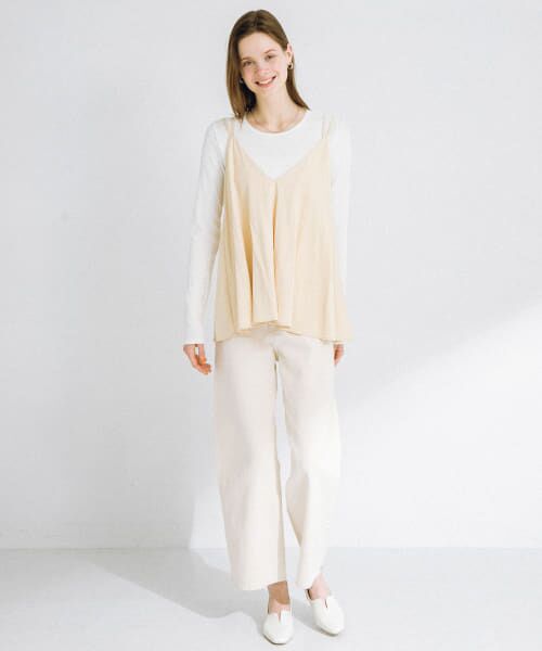 RYUKAGA キャミソールシャツ ビスチェ ホワイト osharewalker キャミソール トップス ビスチェ キャミビスチェ