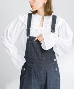 ミニフリル2wayチュニックブラウス