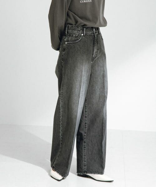 SERGE ブラックデニムパンツ size25 新品タグ付き DAIRIKU(ダイリク) 25SSDocking Wide＆Straight Denim Pants