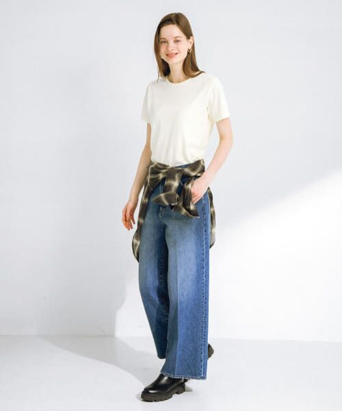 センタープレスストレートデニム(超美品) STYLEMIXER（スタイルミキサー）の「センタープレスストレート