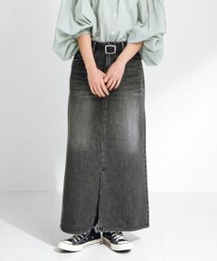 Aラインデニムスカート