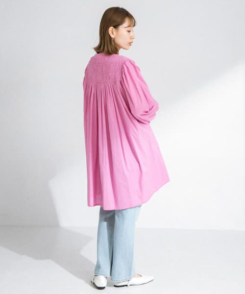 美品 トッカ 24AW SUNNY ブラウス リボン ピンク 0 長袖 チチカカ ブラウス トップス プルオーバー レディース 秋 冬