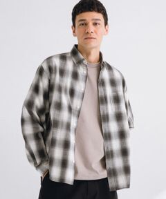 吸水速乾リネン混ロングスリーブシャツ