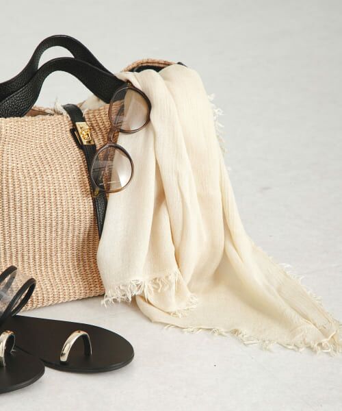 ＊＊Sonny Label / サニーレーベル マフラー・ショール・スヌード・ストール | イタリア製なめらかレーヨンストール（L.ベージュ）