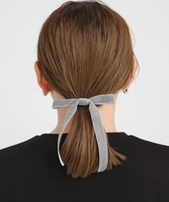 ベロアリボンヘアゴム