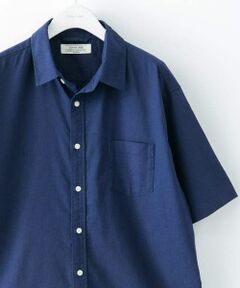 『吸水速乾/接触冷感』リネン混ハーフスリーブシャツ