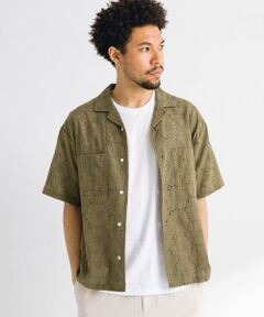 レース刺繍ショートスリーブシャツ