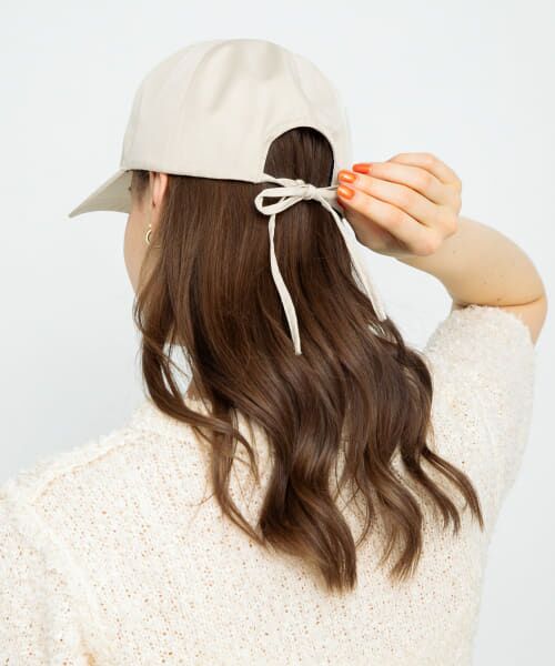 ＊＊Sonny Label / サニーレーベル キャップ | UVCUTバックリボンキャップ（ライトベージュ）