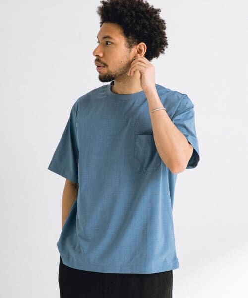 ＊＊Sonny Label / サニーレーベル Tシャツ | 『吸水速乾』クイックドライリネンタッチTシャツ（ブルー）