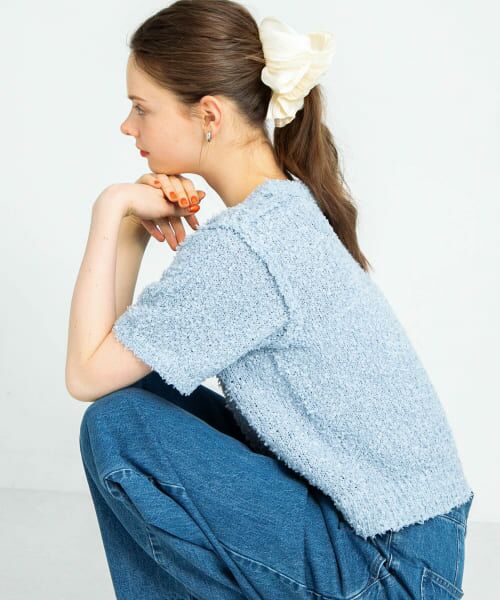 ＊＊Sonny Label / サニーレーベル ニット・セーター | フェザーサマーニットプルオーバー（ブルー）