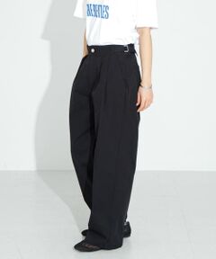 ワイドストレートアジャストタックパンツ