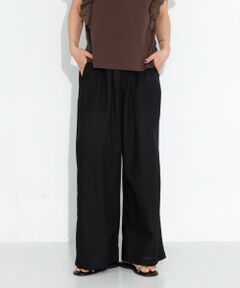 『UR TECH 高機能リネン』リネン混ベイカーイージーパンツ