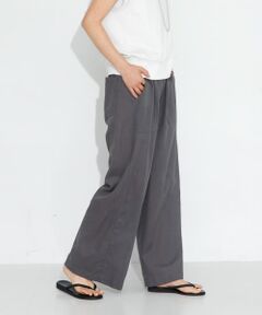 『UR TECH 高機能リネン』リネン混ベイカーイージーパンツ