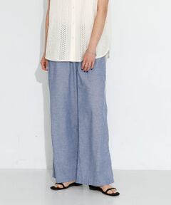 『UR TECH 高機能リネン』リネン混ベイカーイージーパンツ