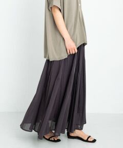 エアリーコットンボイルフレアスカート