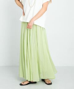 エアリーコットンボイルフレアスカート
