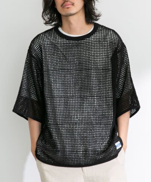 ＊＊Sonny Label / サニーレーベル Tシャツ | ARMY TWILL　Cotton Mesh T-shirts（BLACK）