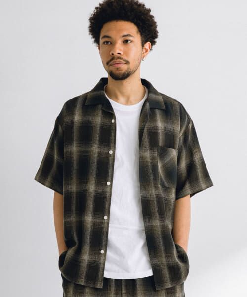 セール】 オンブレチェックショートスリーブシャツ （シャツ