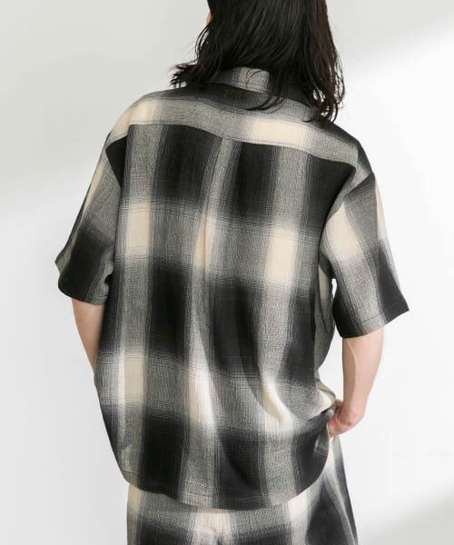 Pheeny フィーニー オンブレ オンブレチェック ショートスリーブシャツ セール】 オンブレチェックショートスリーブシャツ （シャツ