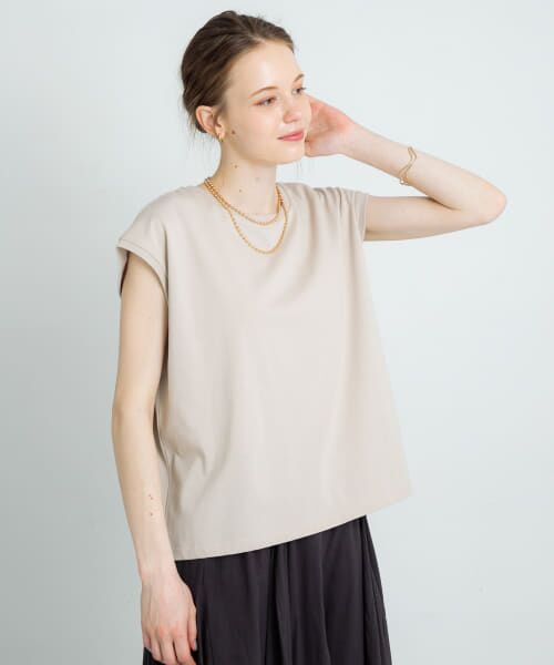 ＊＊Sonny Label / サニーレーベル Tシャツ | 『UR TECH ひやサラクール』フレンチスリーブTシャツ（グレージュ）