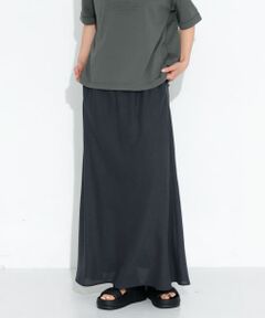 リネン混セミマーメイドスカート