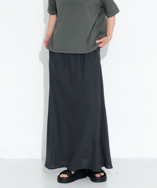 ＊＊Sonny Label / サニーレーベル スカート | リネン混セミマーメイドスカート（チャコール）