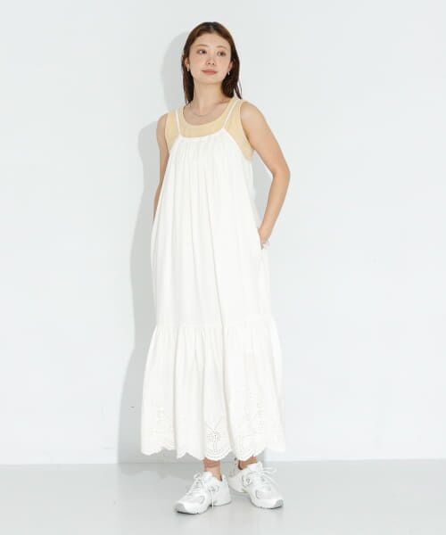 ＊＊Sonny Label / サニーレーベル ワンピース | シフリーコットンキャミワンピース（オフ）